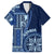 Samoa Siapo Motif Family Matching Long Sleeve Bodycon Dress and Hawaiian Shirt Classic Style - Bue Ver LT7 Dad's Shirt - Short Sleeve Blue - Polynesian Pride