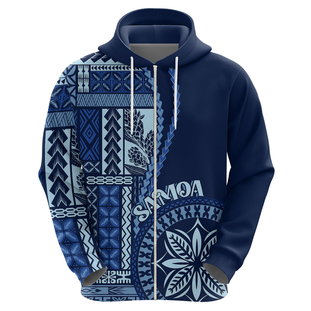 Samoa Siapo Motif Hoodie Classic Style - Bue Ver LT7 - Polynesian Pride
