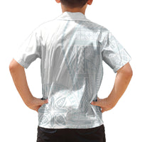 Samoa White Sunday Family Matching Summer Maxi Dress and Hawaiian Shirt Classic Siapo Style LT7 - Polynesian Pride