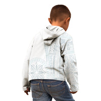 Samoa White Sunday Kid Hoodie Classic Siapo Style LT7 - Polynesian Pride