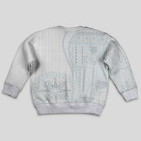 Samoa White Sunday Kid Ugly Christmas Sweater Classic Siapo Style LT7 - Polynesian Pride