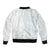 Samoa White Sunday Sleeve Zip Bomber Jacket Classic Siapo Style LT7 - Polynesian Pride
