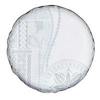 Samoa White Sunday Spare Tire Cover Classic Siapo Style LT7 - Polynesian Pride