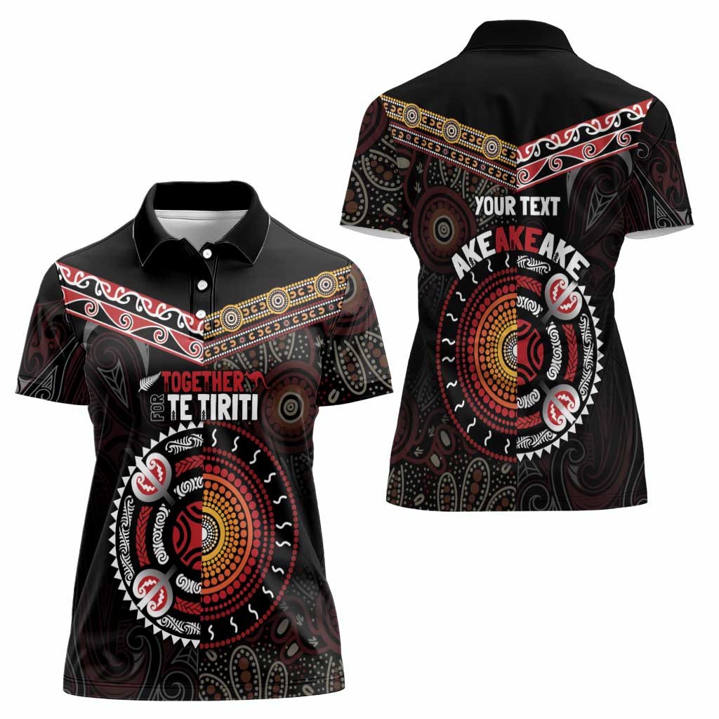 Aotearoa and Australia Indigenous Women Polo Shirt Stand Together For Te Tiriti