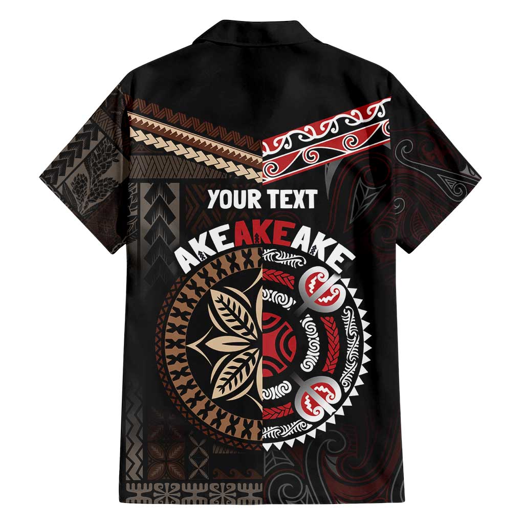 Aotearoa and Samoa Together For Te Tiriti Family Matching Off Shoulder Maxi Dress and Hawaiian Shirt Kowhaiwhai Mix Siapo