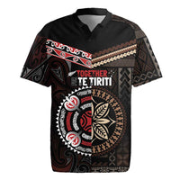Aotearoa and Samoa Together For Te Tiriti Rugby Jersey Kowhaiwhai Mix Siapo