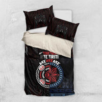 Aotearoa and Samoa Together For Te Tiriti Bedding Set Kowhaiwhai Mix Siapo - Flag Color