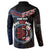 Aotearoa and Samoa Together For Te Tiriti Button Sweatshirt Kowhaiwhai Mix Siapo - Flag Color