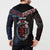 Aotearoa and Samoa Together For Te Tiriti Button Sweatshirt Kowhaiwhai Mix Siapo - Flag Color