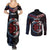 Aotearoa and Samoa Together For Te Tiriti Couples Matching Summer Maxi Dress and Long Sleeve Button Shirt Kowhaiwhai Mix Siapo - Flag Color
