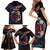 Aotearoa and Samoa Together For Te Tiriti Family Matching Short Sleeve Bodycon Dress and Hawaiian Shirt Kowhaiwhai Mix Siapo - Flag Color