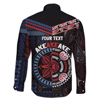 Aotearoa and Samoa Together For Te Tiriti Family Matching Short Sleeve Bodycon Dress and Hawaiian Shirt Kowhaiwhai Mix Siapo - Flag Color