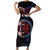 Aotearoa and Samoa Together For Te Tiriti Family Matching Short Sleeve Bodycon Dress and Hawaiian Shirt Kowhaiwhai Mix Siapo - Flag Color