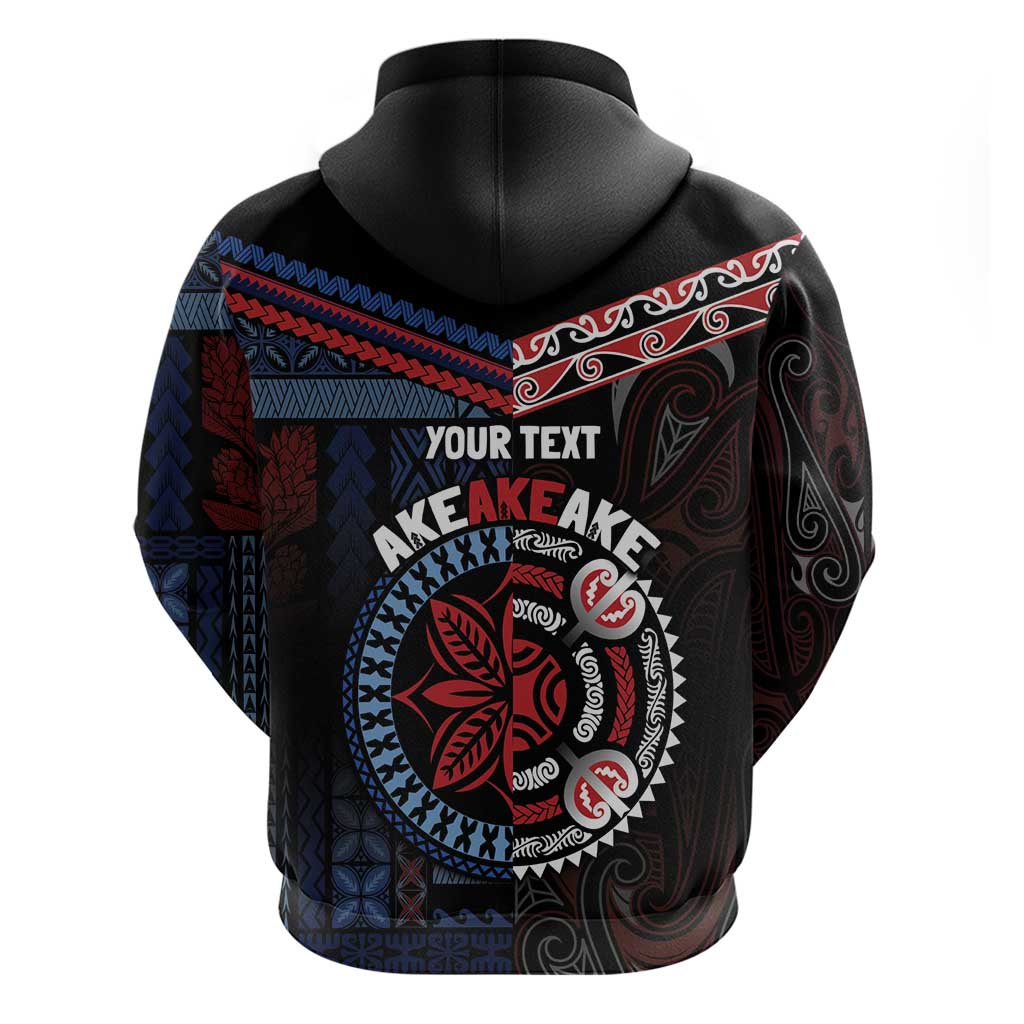 Aotearoa and Samoa Together For Te Tiriti Hoodie Kowhaiwhai Mix Siapo - Flag Color