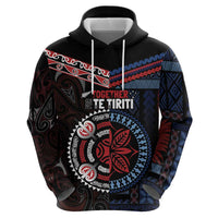 Aotearoa and Samoa Together For Te Tiriti Hoodie Kowhaiwhai Mix Siapo - Flag Color