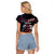 Aotearoa and Samoa Together For Te Tiriti Raglan Cropped T Shirt Kowhaiwhai Mix Siapo - Flag Color