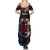 Aotearoa and Samoa Together For Te Tiriti Summer Maxi Dress Kowhaiwhai Mix Siapo - Flag Color