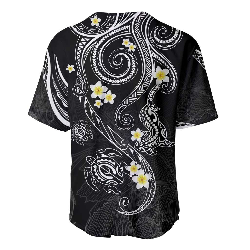 Polynesia Tribal Baseball Jersey Tentacles Plumeria