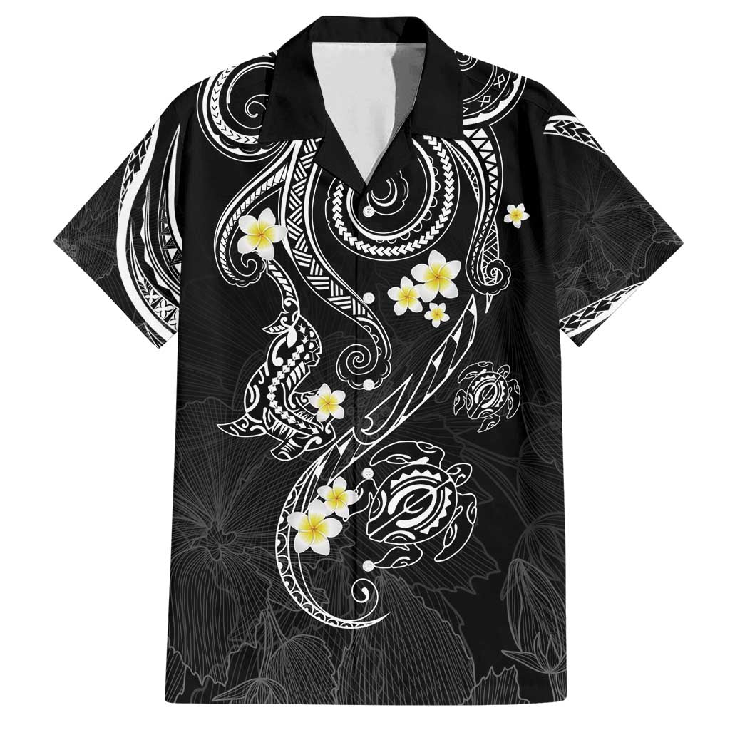 Polynesia Tribal Family Matching Off Shoulder Maxi Dress and Hawaiian Shirt Tentacles Plumeria