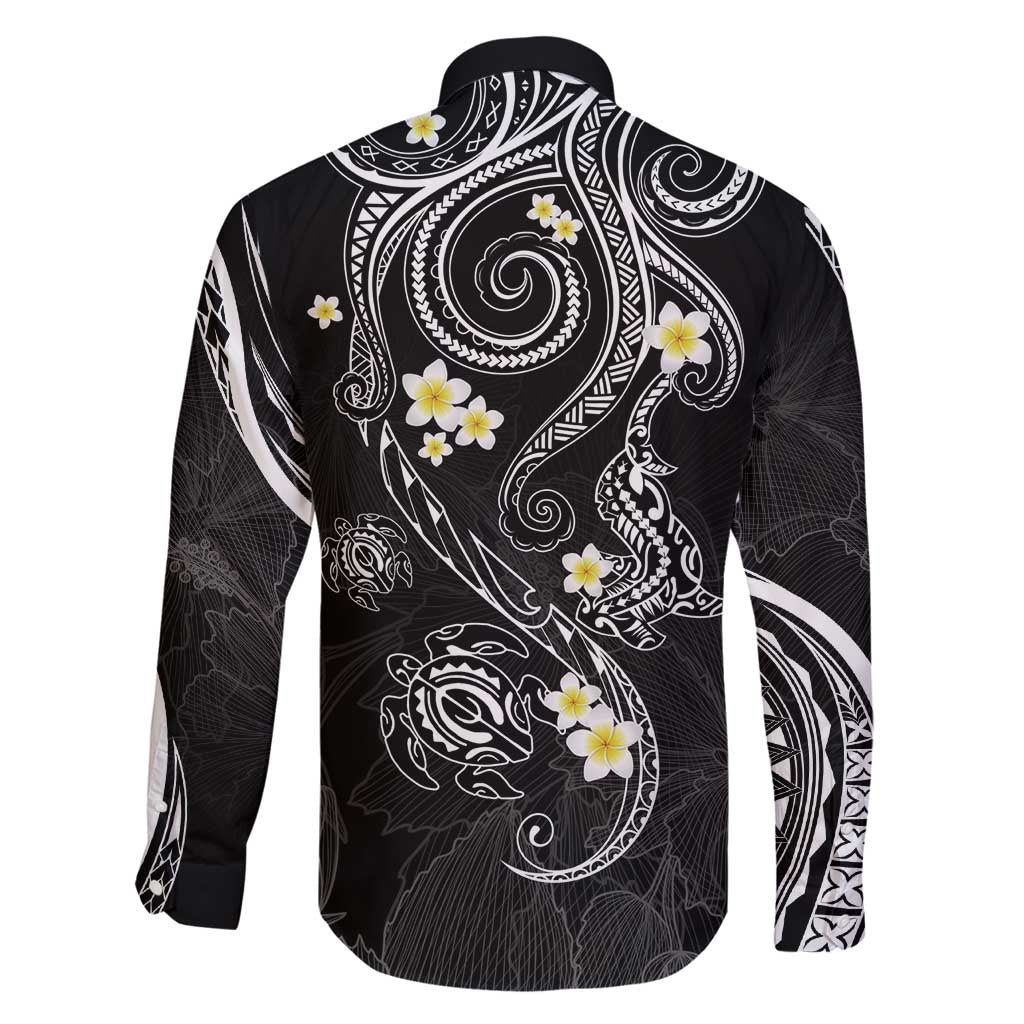 Polynesia Tribal Family Matching Off Shoulder Short Dress and Hawaiian Shirt Tentacles Plumeria