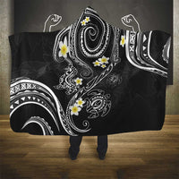 Polynesia Tribal Hooded Blanket Tentacles Plumeria