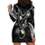 Polynesia Tribal Hoodie Dress Tentacles Plumeria