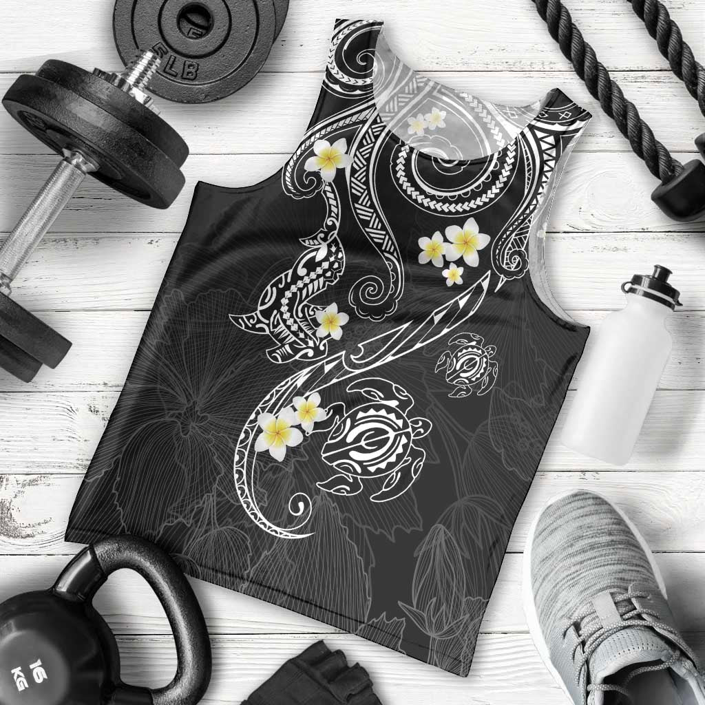 Polynesia Tribal Men Tank Top Tentacles Plumeria