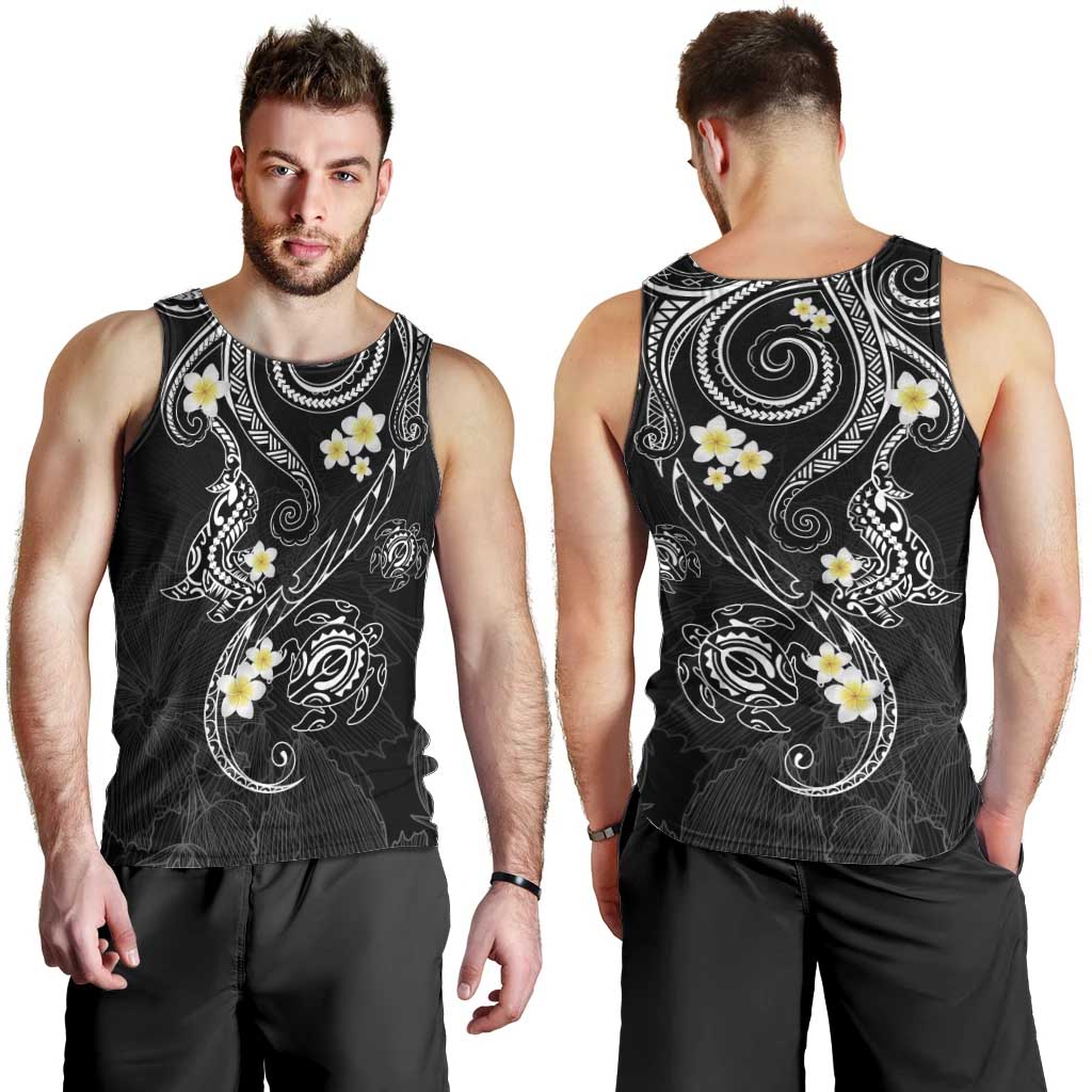 Polynesia Tribal Men Tank Top Tentacles Plumeria