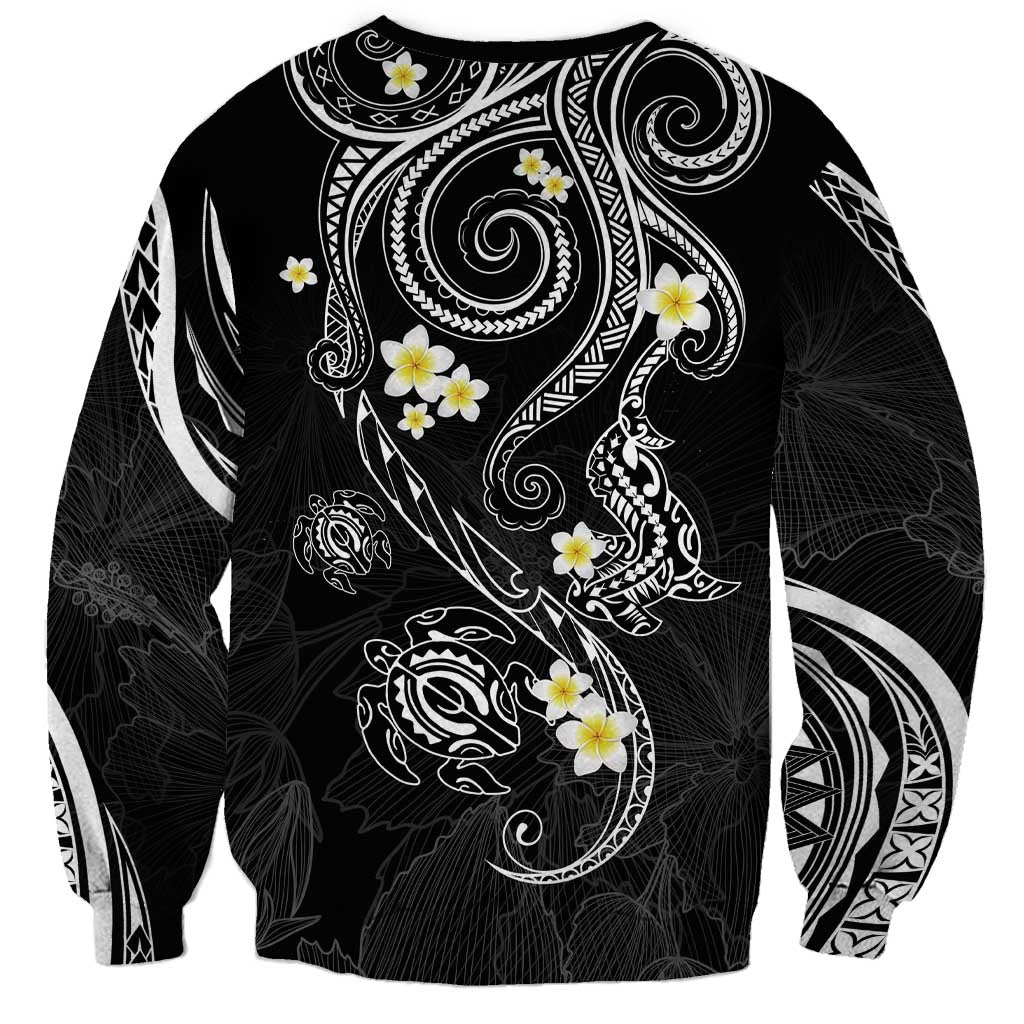 Polynesia Tribal Sweatshirt Tentacles Plumeria