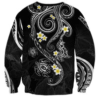 Polynesia Tribal Sweatshirt Tentacles Plumeria