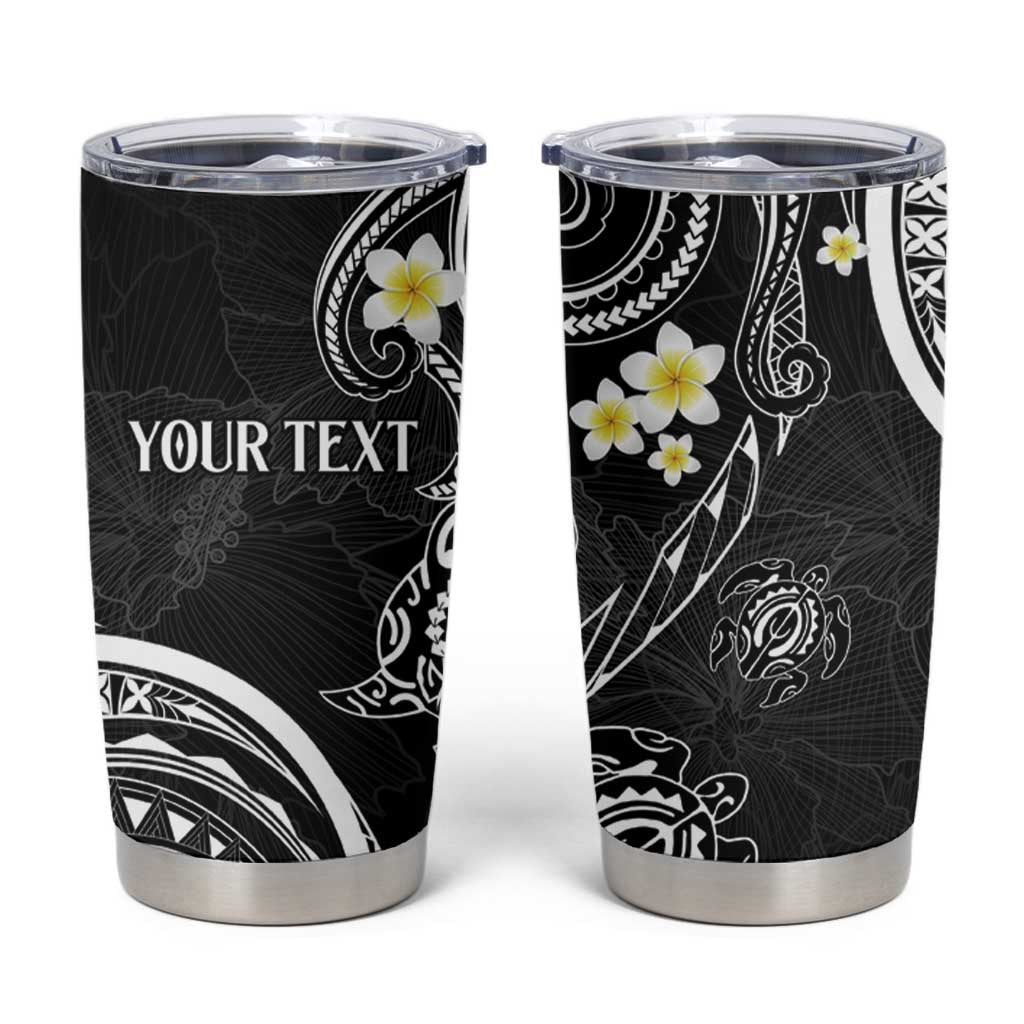 Polynesia Tribal Tumbler Cup Tentacles Plumeria