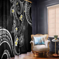 Polynesia Tribal Window Curtain Tentacles Plumeria
