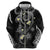Polynesia Tribal Zip Hoodie Tentacles Plumeria