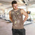 Polynesia Tribal Men Tank Top Mocha Plumeria Tentacles