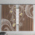 Polynesia Tribal Window Curtain Mocha Plumeria Tentacles