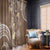 Polynesia Tribal Window Curtain Mocha Plumeria Tentacles