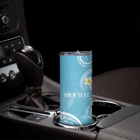 Polynesia Tribal Skinny Tumbler Turquoise Plumeria Tentacles LT7 - Polynesian Pride