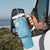Polynesia Tribal Tumbler With Handle Turquoise Plumeria Tentacles