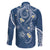 Polynesia Tribal Family Matching Tank Maxi Dress and Hawaiian Shirt Deep Blue Plumeria Tentacles