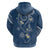 Polynesia Tribal Hoodie Deep Blue Plumeria Tentacles