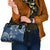 Polynesia Tribal Shoulder Handbag Deep Blue Plumeria Tentacles