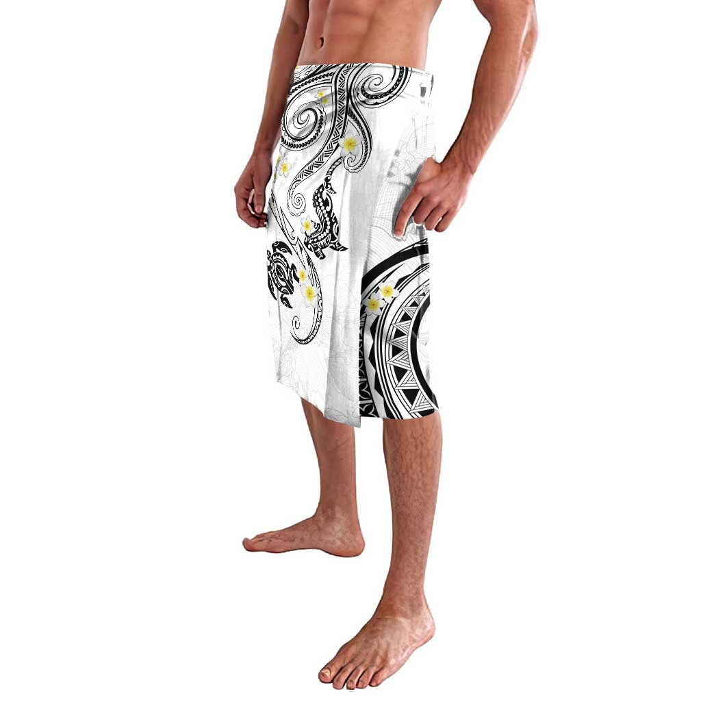 Polynesia Tribal Lavalava White Plumeria Tentacles