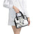 Polynesia Tribal Shoulder Handbag White Plumeria Tentacles