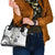 Polynesia Tribal Shoulder Handbag White Plumeria Tentacles