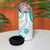 Polynesia Tribal 4 in 1 Can Cooler Tumbler Teal Plumeria Tentacles