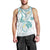 Polynesia Tribal Men Tank Top Teal Plumeria Tentacles