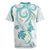 Polynesia Tribal Rugby Jersey Teal Plumeria Tentacles
