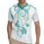 Polynesia Tribal Rugby Jersey Teal Plumeria Tentacles