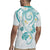 Polynesia Tribal Rugby Jersey Teal Plumeria Tentacles