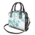 Polynesia Tribal Shoulder Handbag Teal Plumeria Tentacles